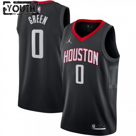 Dres Houston Rockets Jalen Green 0 Jordan 2022-23 Statement Edition Crno Swingman - Dječji